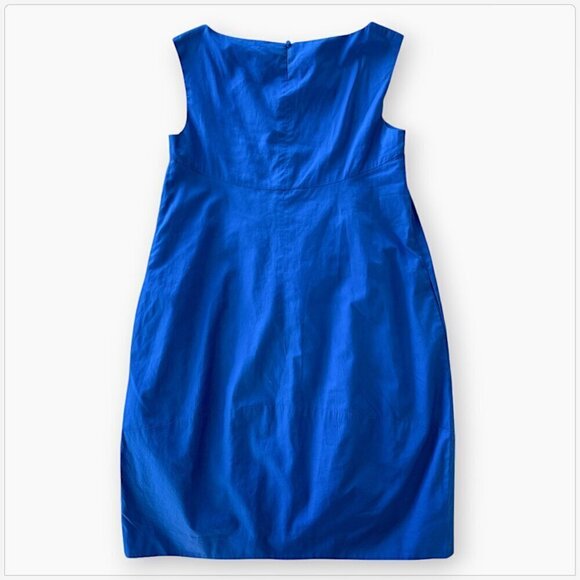 Theory Royal Blue Kadie Sleeveless Summer Bubble Mini Dress Sundress Size 0 - Picture 2 of 3